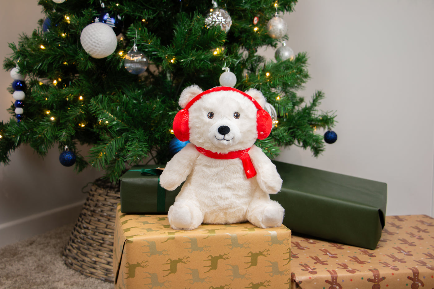 Olwen Christmas Bear Festive Dog Toy by Ancol