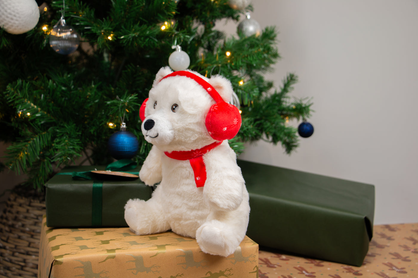 Olwen Christmas Bear Festive Dog Toy by Ancol