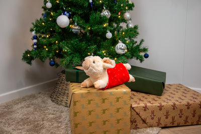 Paloma Pig in Blanket Festive Dog Toy by Ancol