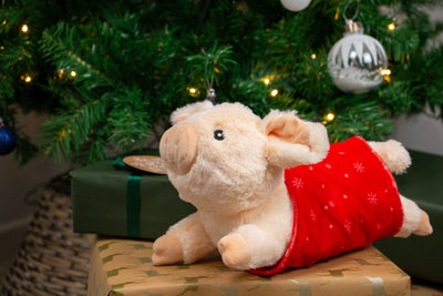 Paloma Pig in Blanket Festive Dog Toy by Ancol
