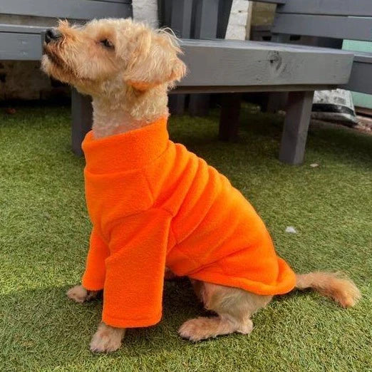 Pawsome Suits 2-Leg Fleece Dog Suit - Orange