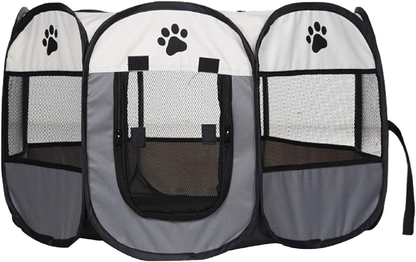Portable Pet Playpen Grey (73x73x43cm)