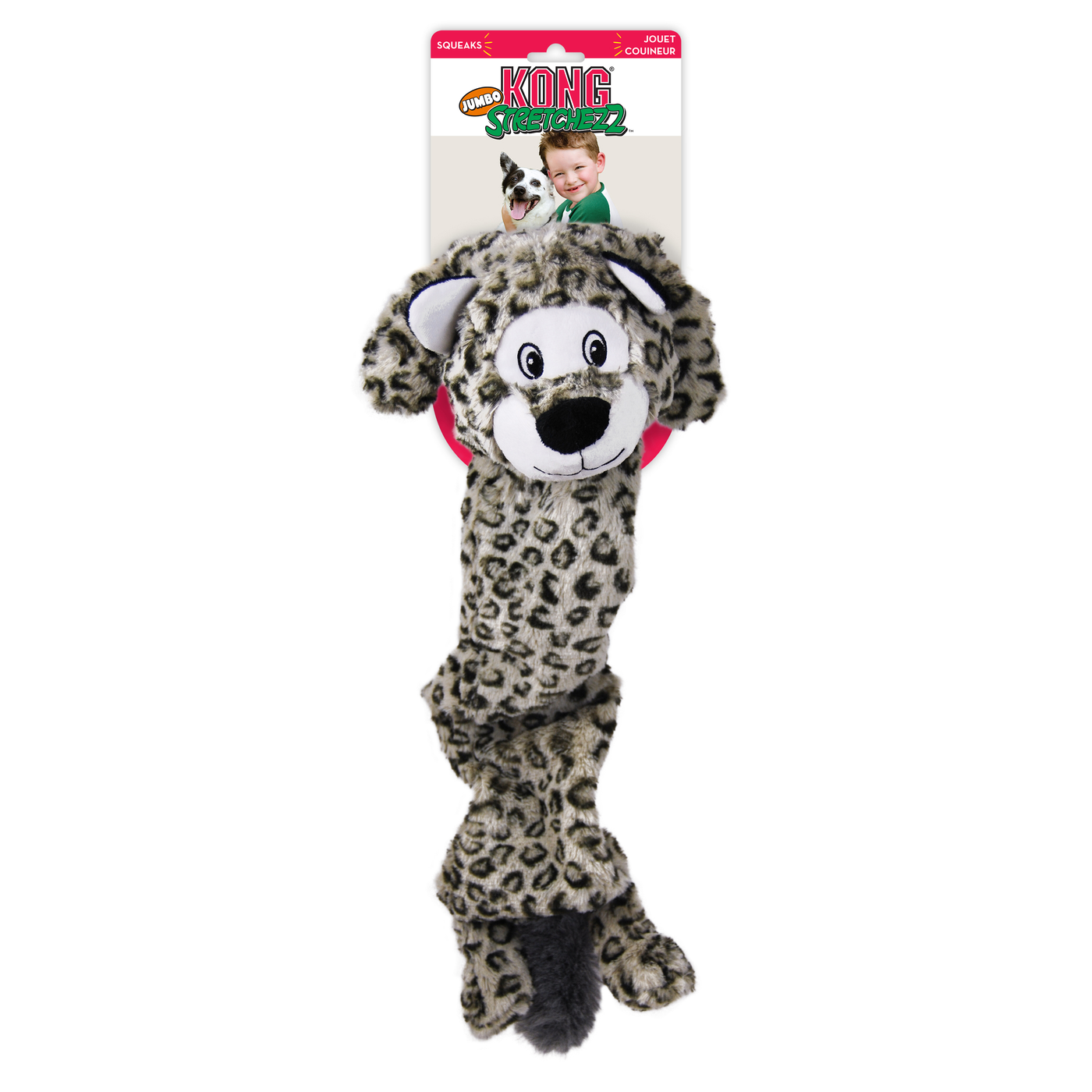KONG Stretchezz Jumbo Snow Leopard XL