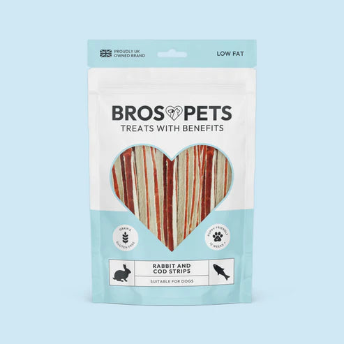 Rabbit & Cod Strips for Dogs