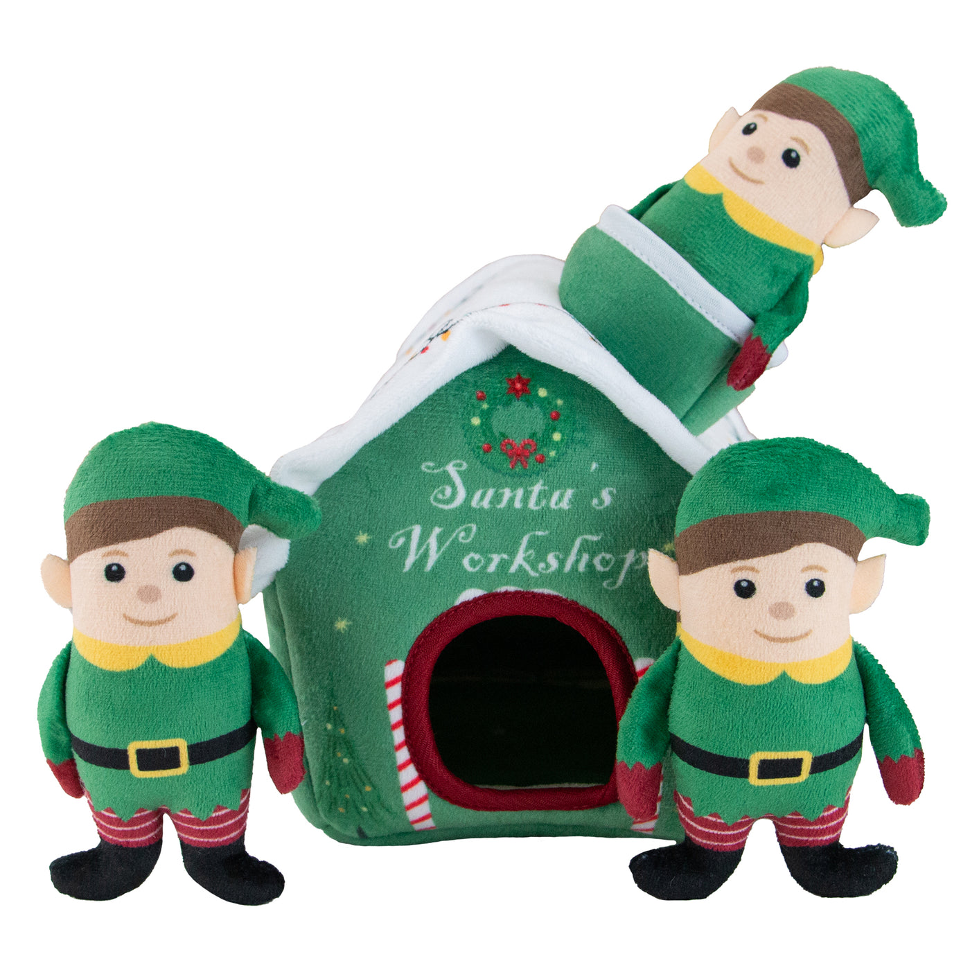 Santa's Workshop with Elves Festive Dog Toy by Ancol