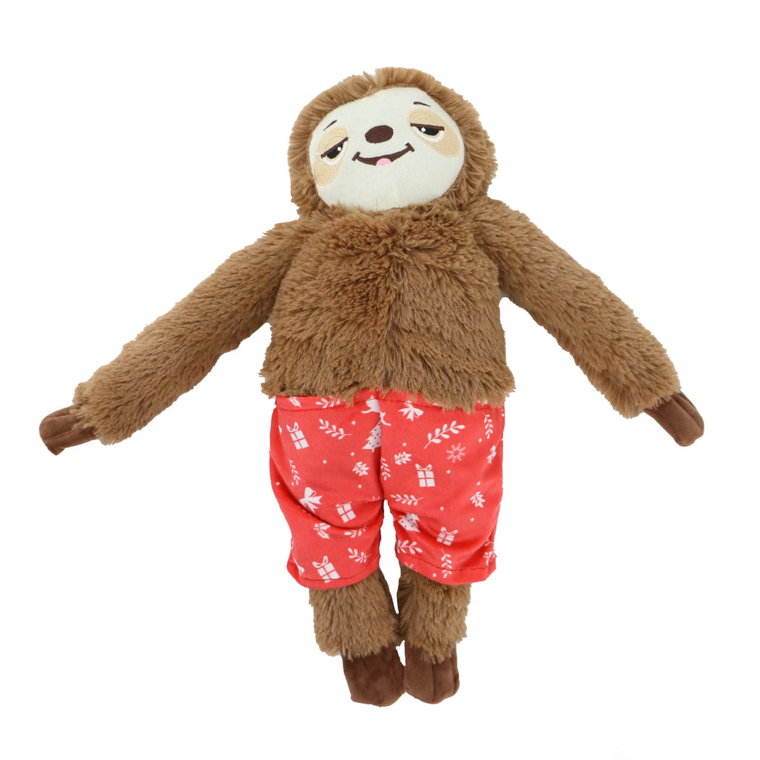 Simon Sloth Festive dog toy by Ancol Smiley Myley Dog Accessories