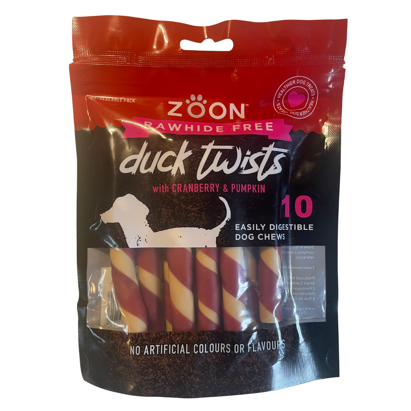 Zoon Rawhide Free Duck, Cranberry & Pumpkin Twists