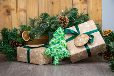 Squeaky Christmas Tree Festive Dog Toy by Ancol