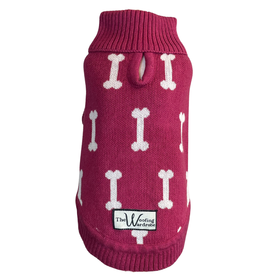 'The Winchmore' - Blush Bone Knit Dog Jumper