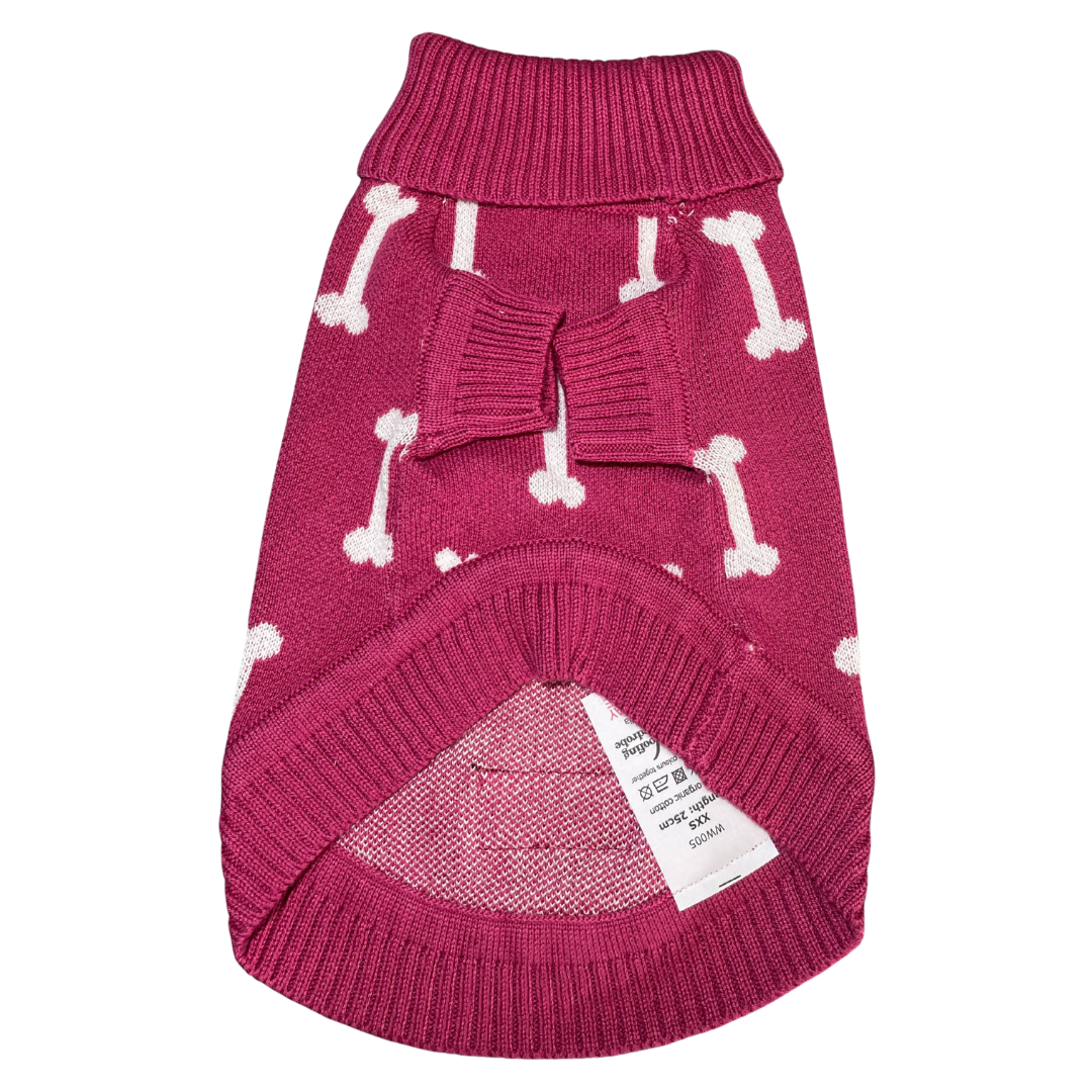 'The Winchmore' - Blush Bone Knit Dog Jumper