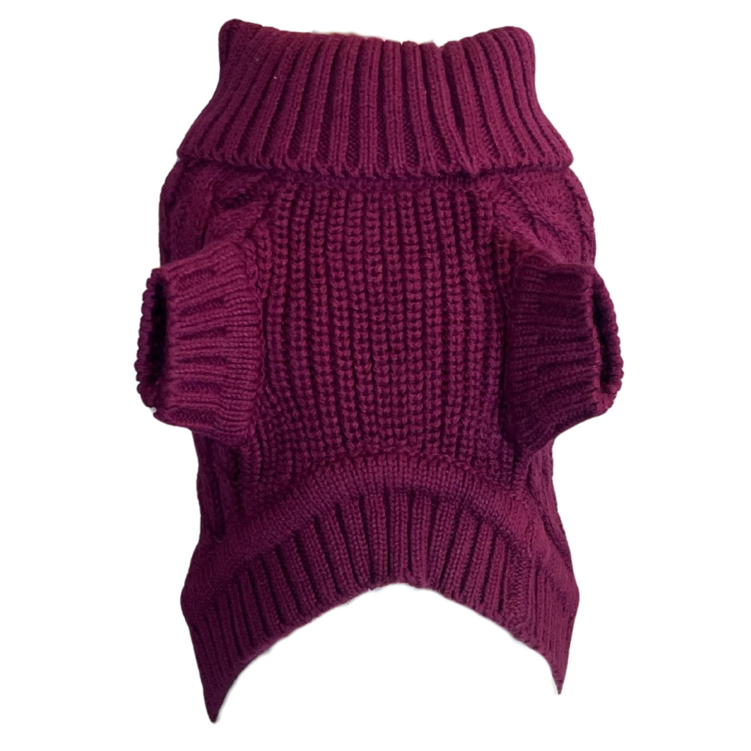 'The Woodbridge' - Burgundy Dog Jumper