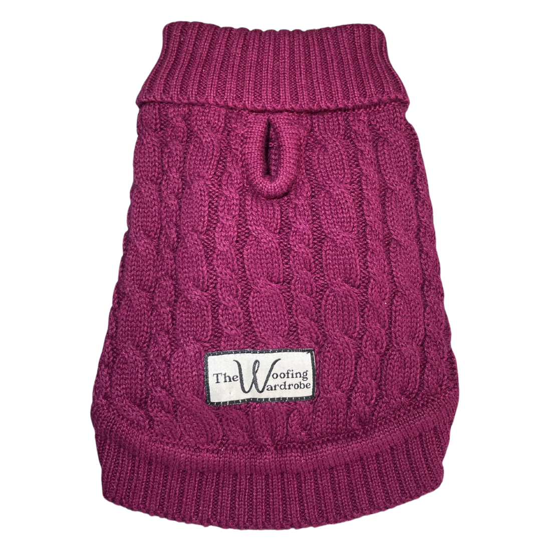 'The Woodbridge' - Burgundy Dog Jumper