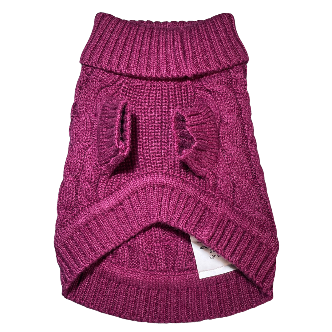 'The Woodbridge' - Burgundy Dog Jumper