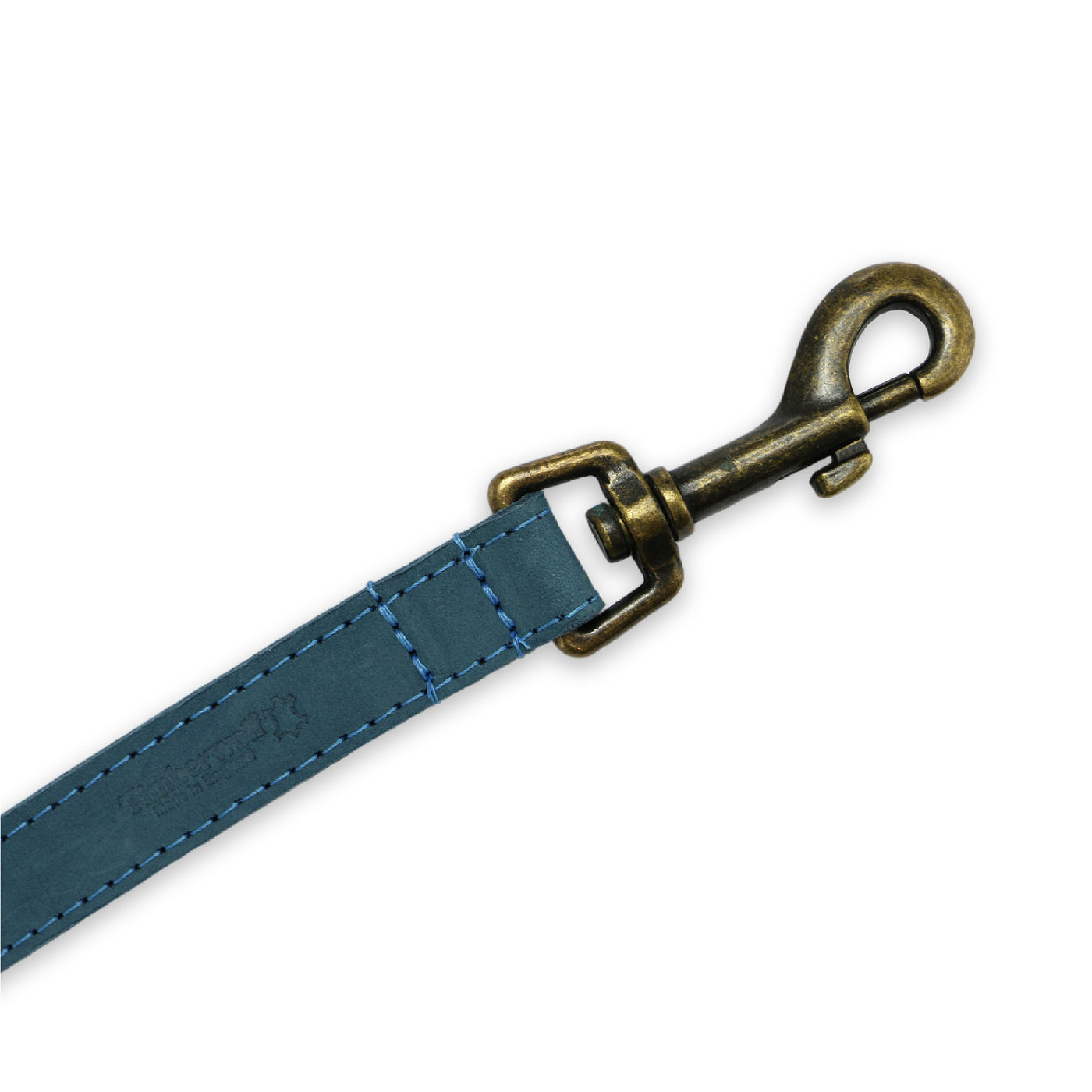 Ancol Timberwolf Leather Dog Lead - Blue