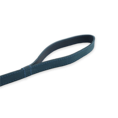 Ancol Timberwolf Leather Dog Lead - Blue
