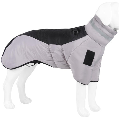Large Dog Coat in Black and Grey