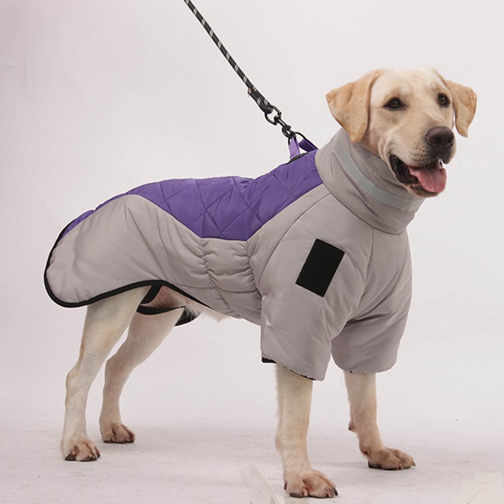 Large Dog Coat in Purple and Grey