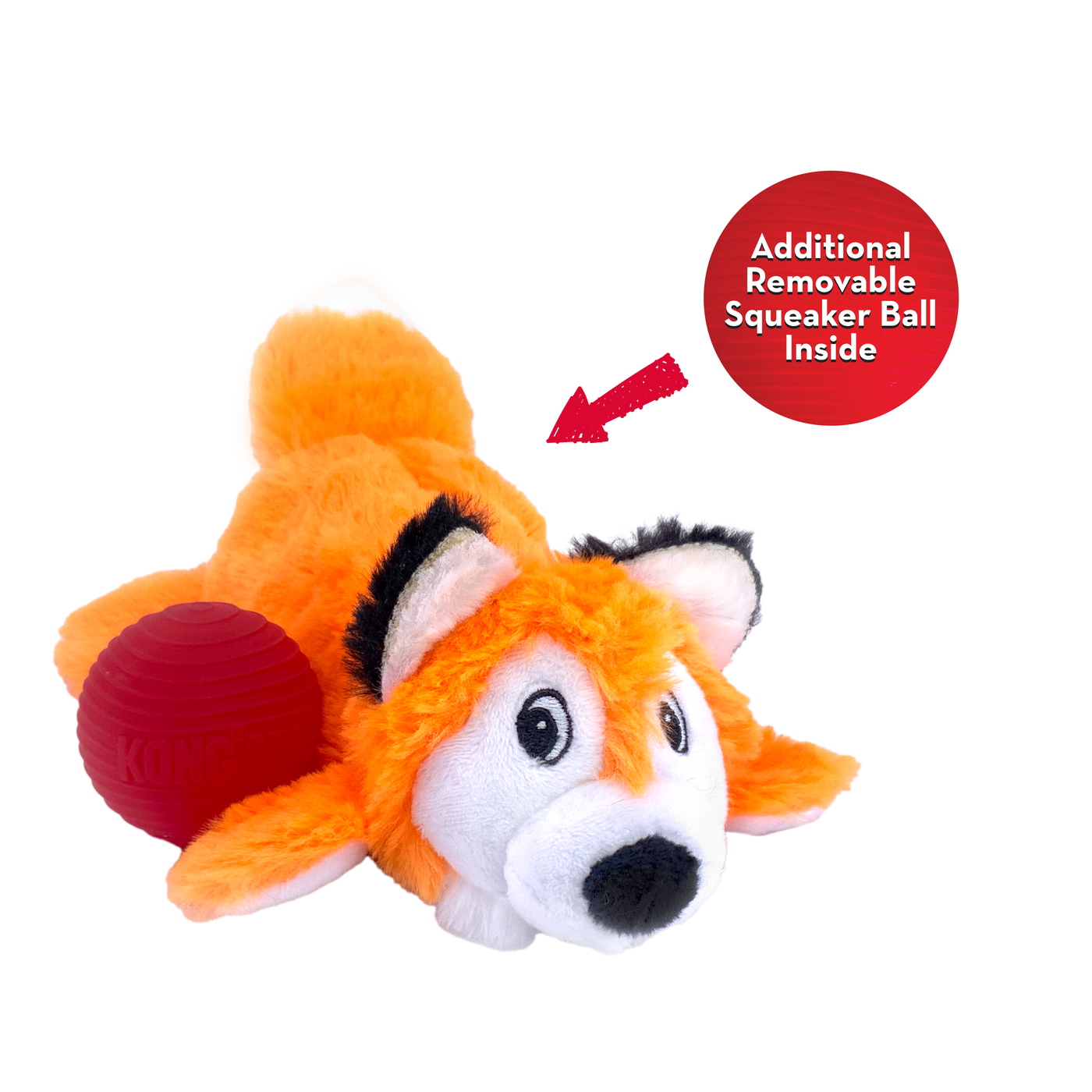 KONG Cozie Pocketz Fox - Medium