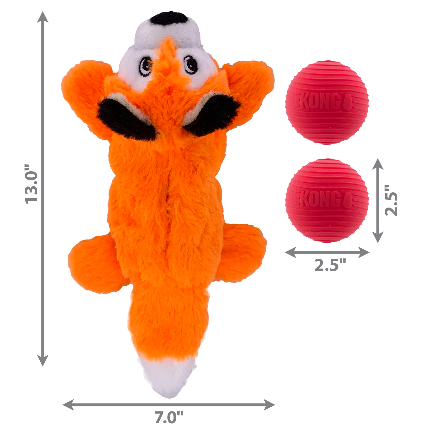 KONG Cozie Pocketz Fox - Medium