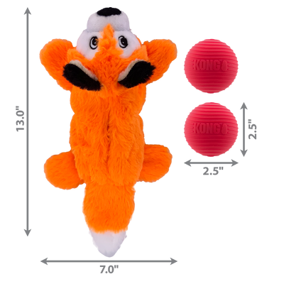 KONG Cozie Pocketz Fox - Medium