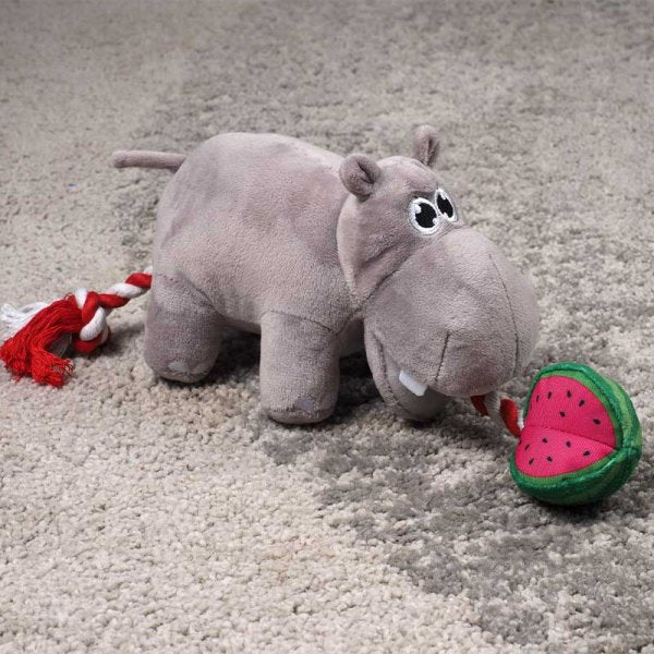 Zoon Hippo Tugga Melon Dog Toy