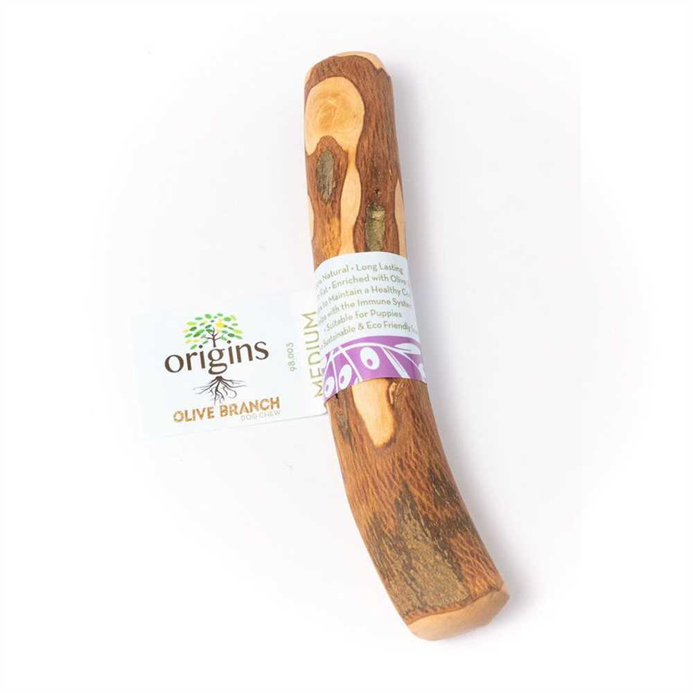 Natural Olive Wood Dog Chew, size medium