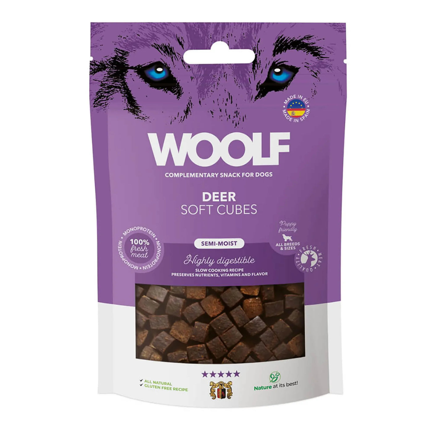 WOOLF Deer Soft Cubes 100g