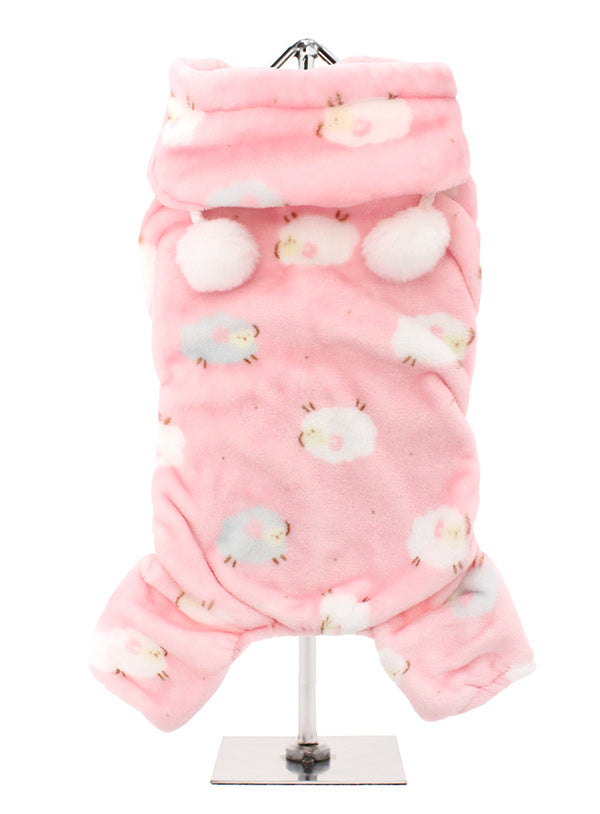 Smiley Myley our new Super Soft and Plush & Fluffy Baby Pink Counting Sheep Onesies from Urban Pup