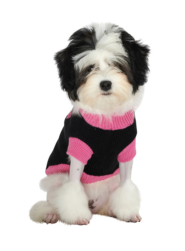 Urban Pup Black and Pink Mod Jumper for Dogs