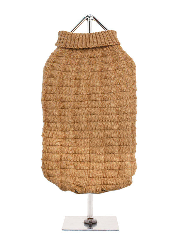Urban Pup Brown Waffle Textured Knitted Jumper
