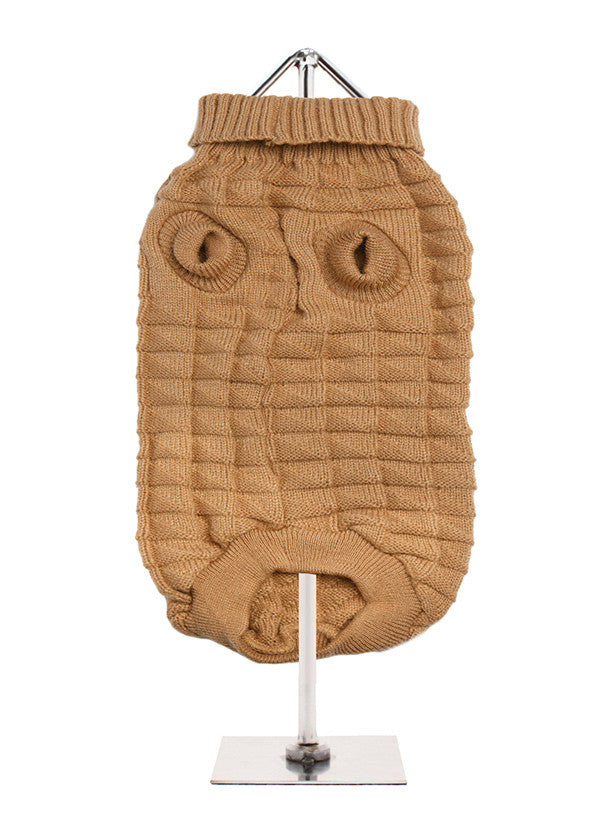 Urban Pup Brown Waffle Textured Knitted Jumper