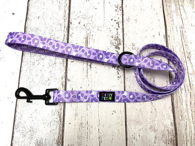 Lilac Leopard Lead by Ditsy Pet