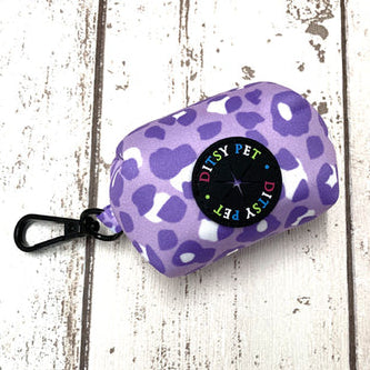 Lilac Leopard Poop Bag Holder by Ditsy Pet