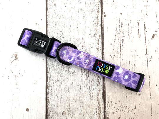 Lilac Leopard Collar by Ditsy Pet