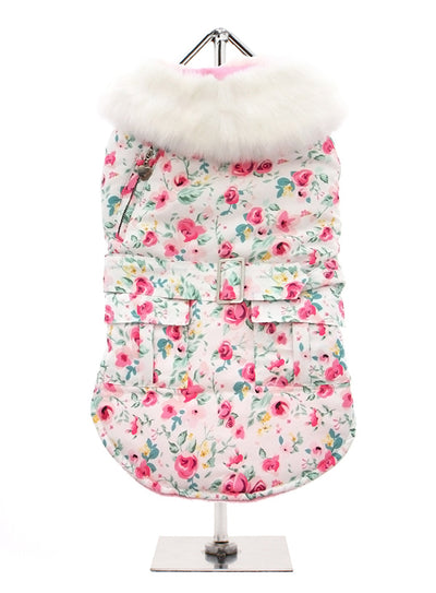 Pink Floral Cascade Coat for Dogs by UrbanPup from Smiley Myley