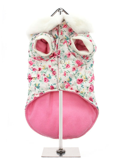 Pink Floral Cascade Coat for Dogs by UrbanPup from Smiley Myley