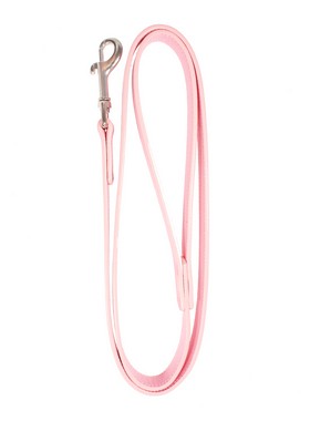 Pink Leather Dog Lead