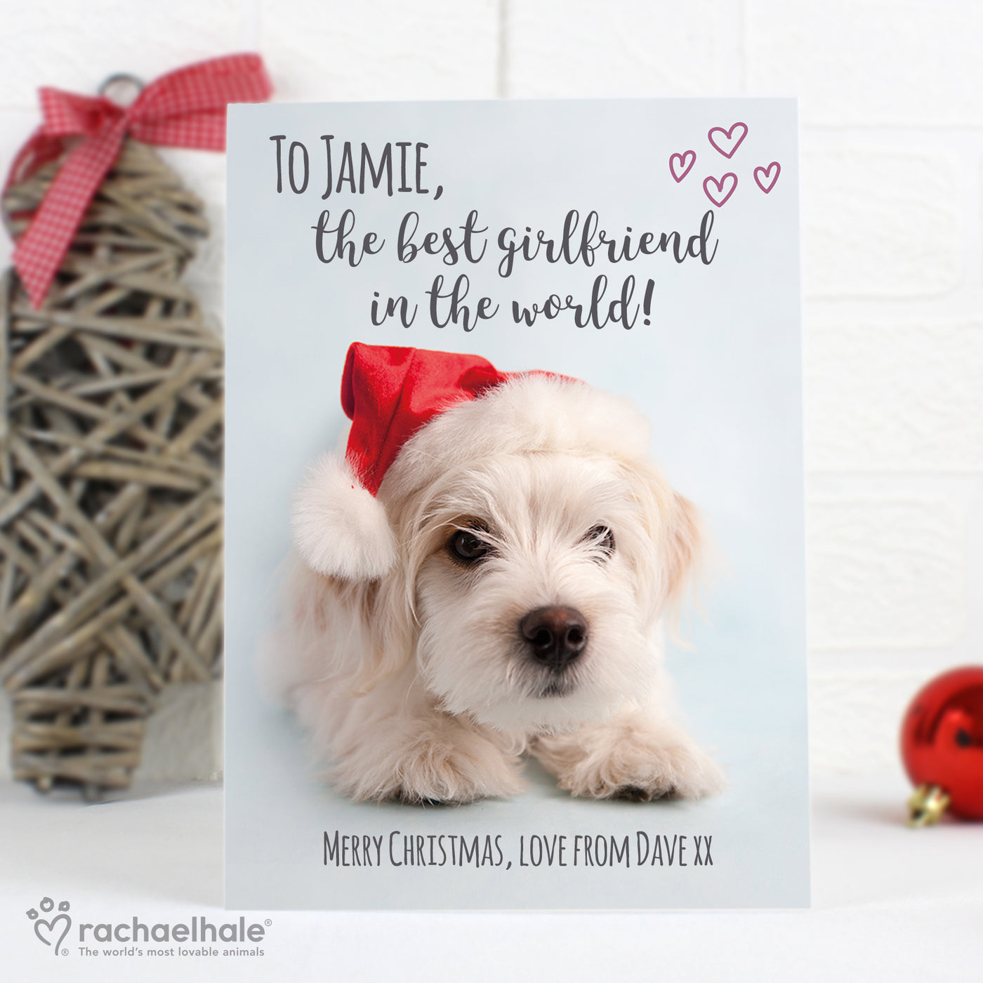 Personalised Rachael Hale Terrier Christmas Card