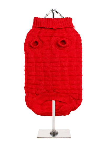 Urban Pup Red Waffle Textured Knitted Jumper