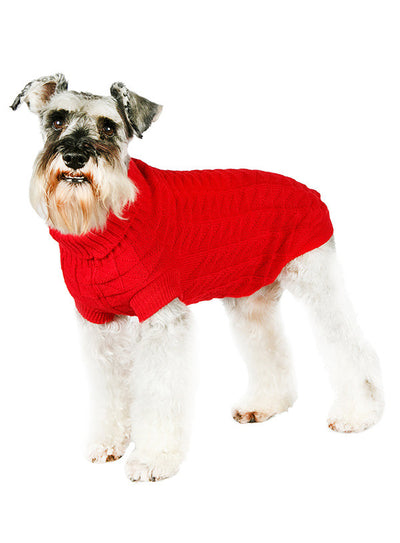 Urban Pup Red Waffle Textured Knitted Jumper