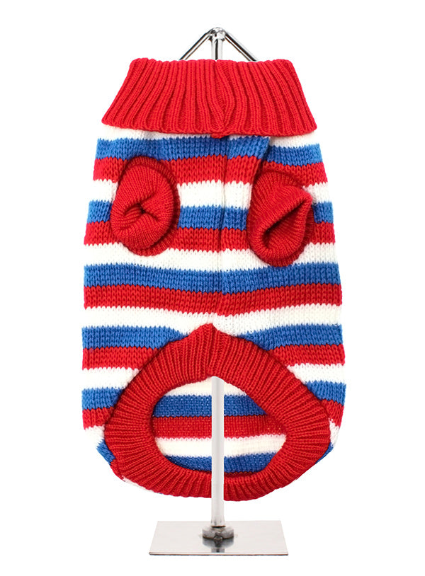 Urban Pup Red, White and Blue Striped Jumper